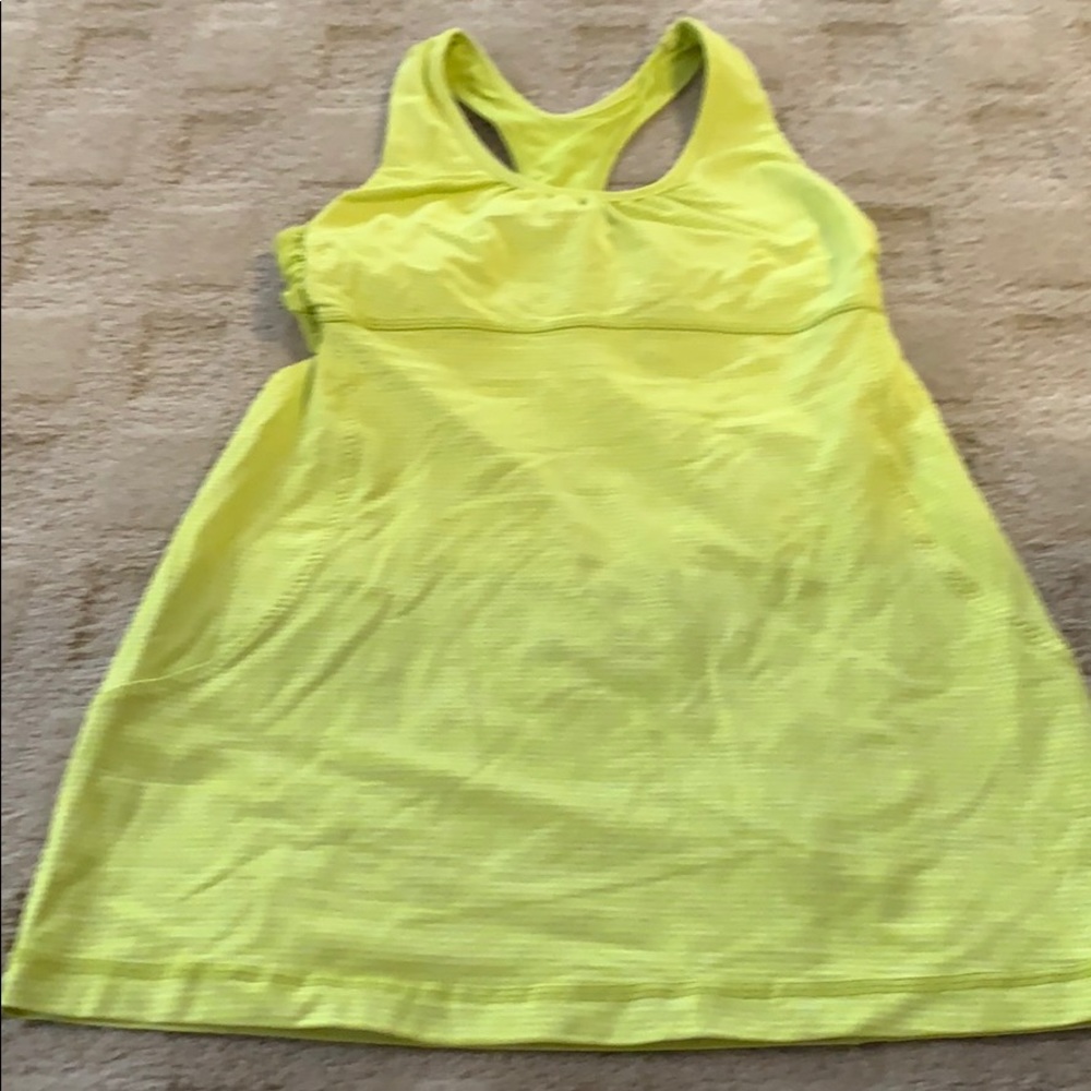 Lime green Lululemon tank